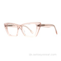 Cat Eye Design Unisex Acetat optische Rahmenbrille